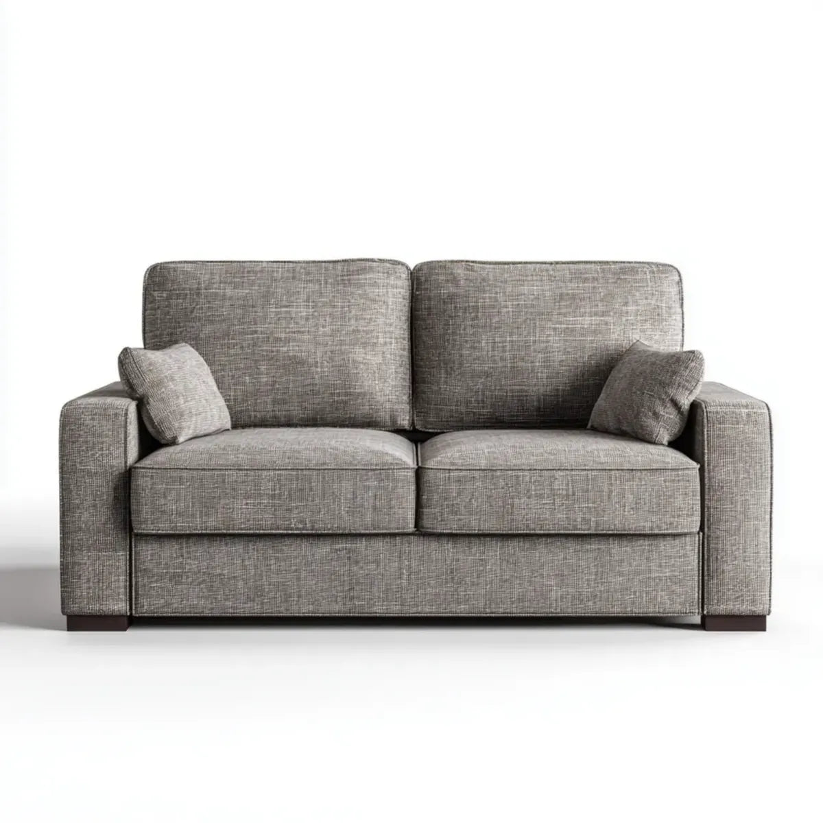 Canapé droit 2 places gris en polyester 170 x 90 x 85 cm rectangulaire